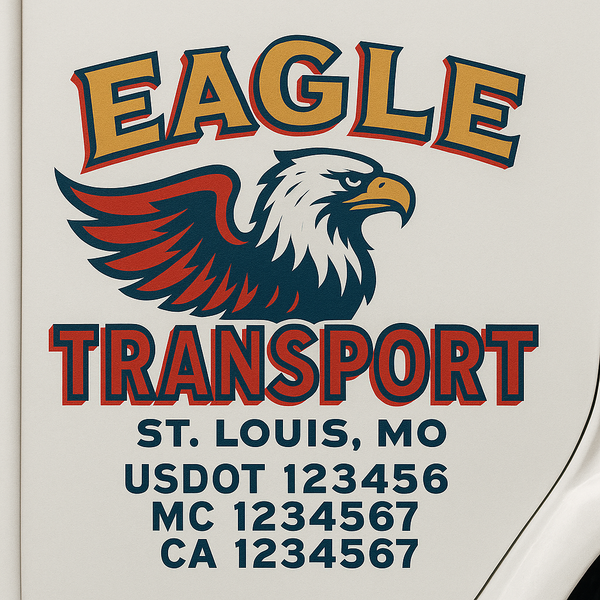 Custom Truck Door Decal Sticker Lettering For Semi-Trucks, Work Trucks, Box Trucks For USDOT Compliance