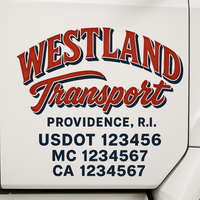 Custom Truck Door Decal Sticker Lettering For Semi-Trucks, Work Trucks, Box Trucks For USDOT Compliance