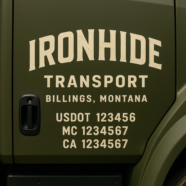 Custom Truck Door Decal Sticker Lettering For Semi-Trucks, Work Trucks, Box Trucks For USDOT Compliance