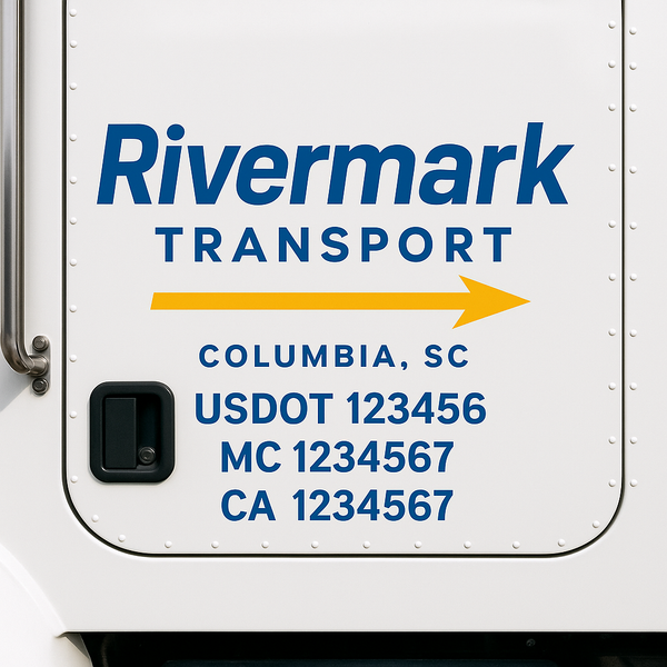 Custom Truck Door Decal Sticker Lettering For Semi-Trucks, Work Trucks, Box Trucks For USDOT Compliance