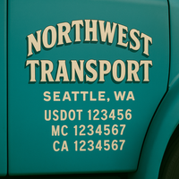 Custom Truck Door Decal Sticker Lettering For Semi-Trucks, Work Trucks, Box Trucks For USDOT Compliance