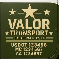 Custom Truck Door Decal Sticker Lettering For Semi-Trucks, Work Trucks, Box Trucks For USDOT Compliance