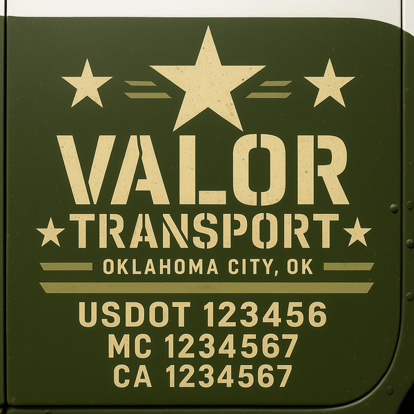 Custom Truck Door Decal Sticker Lettering For Semi-Trucks, Work Trucks, Box Trucks For USDOT Compliance
