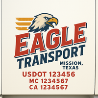 Custom Truck Door Decal Sticker Lettering For Semi-Trucks, Work Trucks, Box Trucks For USDOT Compliance