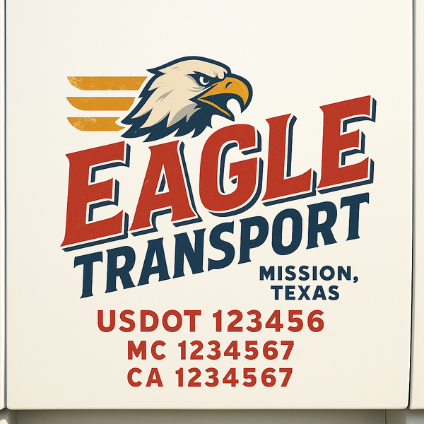 Custom Truck Door Decal Sticker Lettering For Semi-Trucks, Work Trucks, Box Trucks For USDOT Compliance