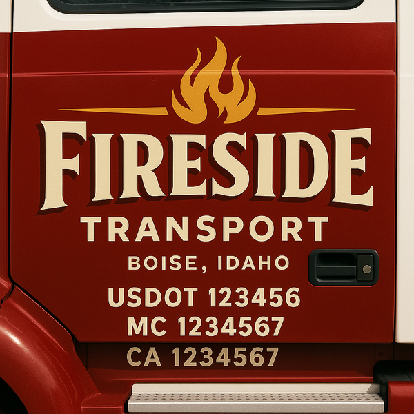 Custom Truck Door Decal Sticker Lettering For Semi-Trucks, Work Trucks, Box Trucks For USDOT Compliance