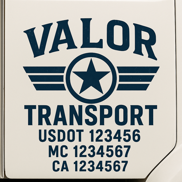 Custom Truck Door Decal Sticker Lettering For Semi-Trucks, Work Trucks, Box Trucks For USDOT Compliance