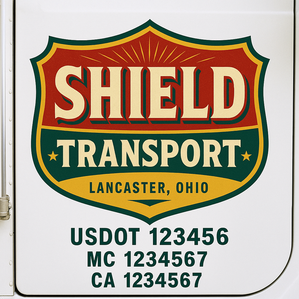 Custom Truck Door Decal Sticker Lettering For Semi-Trucks, Work Trucks, Box Trucks For USDOT Compliance