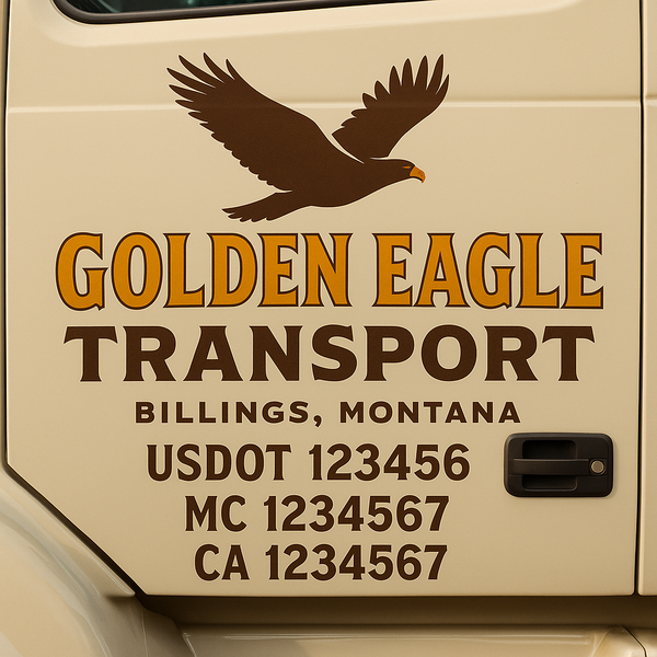 Custom Truck Door Decal Sticker Lettering For Semi-Trucks, Work Trucks, Box Trucks For USDOT Compliance