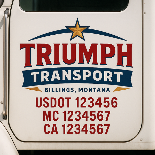 Custom Truck Door Decal Sticker Lettering For Semi-Trucks, Work Trucks, Box Trucks For USDOT Compliance