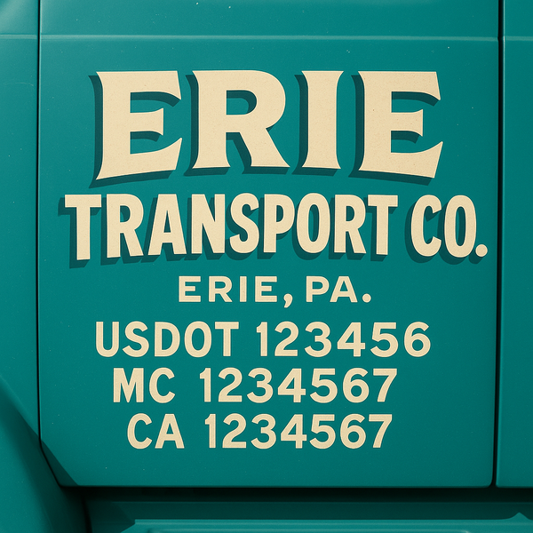 Custom Truck Door Decal Sticker Lettering For Semi-Trucks, Work Trucks, Box Trucks For USDOT Compliance