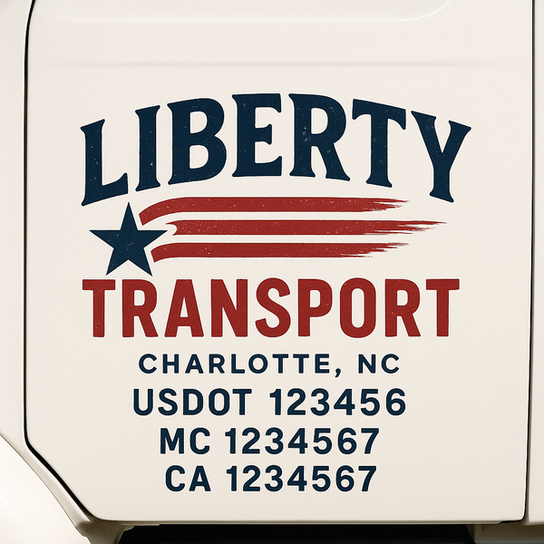 Custom Truck Door Decal Sticker Lettering For Semi-Trucks, Work Trucks, Box Trucks For USDOT Compliance