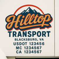 Custom Truck Door Decal Sticker Lettering For Semi-Trucks, Work Trucks, Box Trucks For USDOT Compliance