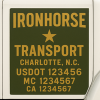 Custom Truck Door Decal Sticker Lettering For Semi-Trucks, Work Trucks, Box Trucks For USDOT Compliance