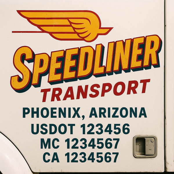 Custom Truck Door Decal Sticker Lettering For Semi-Trucks, Work Trucks, Box Trucks For USDOT Compliance