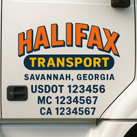 Custom Truck Door Decal Sticker Lettering For Semi-Trucks, Work Trucks, Box Trucks For USDOT Compliance