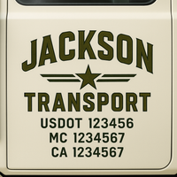 Custom Truck Door Decal Sticker Lettering For Semi-Trucks, Work Trucks, Box Trucks For USDOT Compliance