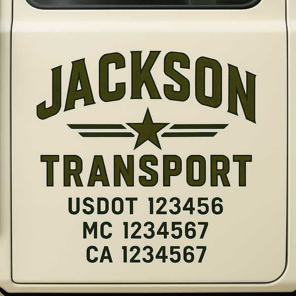 Custom Truck Door Decal Sticker Lettering For Semi-Trucks, Work Trucks, Box Trucks For USDOT Compliance