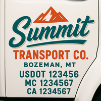Custom Truck Door Decal Sticker Lettering For Semi-Trucks, Work Trucks, Box Trucks For USDOT Compliance
