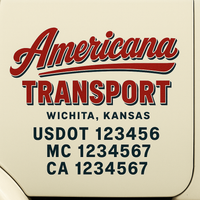 Custom Truck Door Decal Sticker Lettering For Semi-Trucks, Work Trucks, Box Trucks For USDOT Compliance