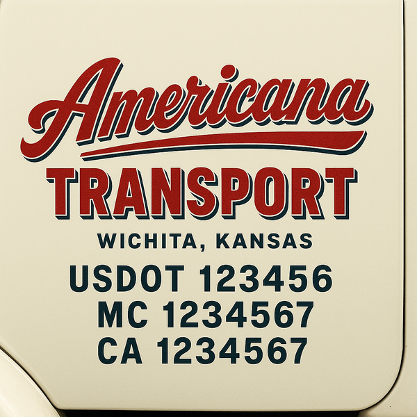 Custom Truck Door Decal Sticker Lettering For Semi-Trucks, Work Trucks, Box Trucks For USDOT Compliance