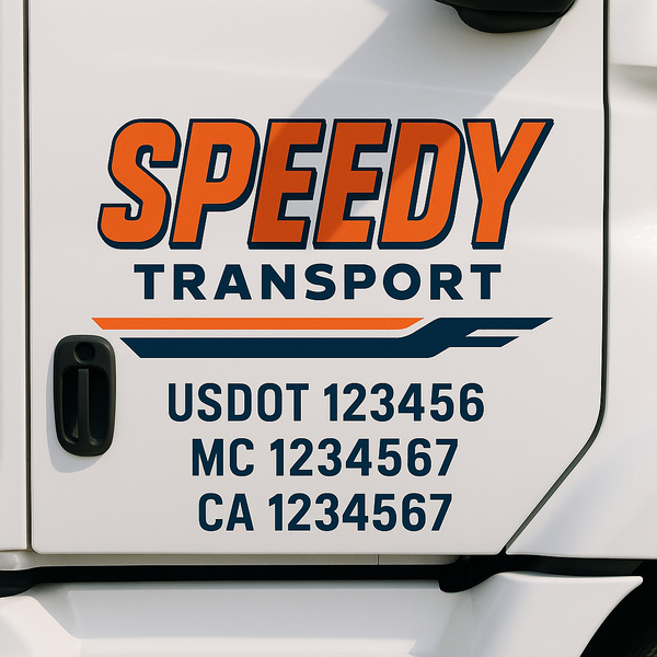Custom Truck Door Decal Sticker Lettering For Semi-Trucks, Work Trucks, Box Trucks For USDOT Compliance