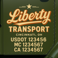 Custom Truck Door Decal Sticker Lettering For Semi-Trucks, Work Trucks, Box Trucks For USDOT Compliance