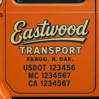 Custom Truck Door Decal Sticker Lettering For Semi-Trucks, Work Trucks, Box Trucks For USDOT Compliance
