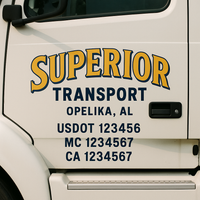 Custom Truck Door Decal Sticker Lettering For Semi-Trucks, Work Trucks, Box Trucks For USDOT Compliance