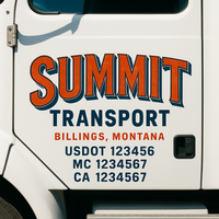 Custom Truck Door Decal Sticker Lettering For Semi-Trucks, Work Trucks, Box Trucks For USDOT Compliance