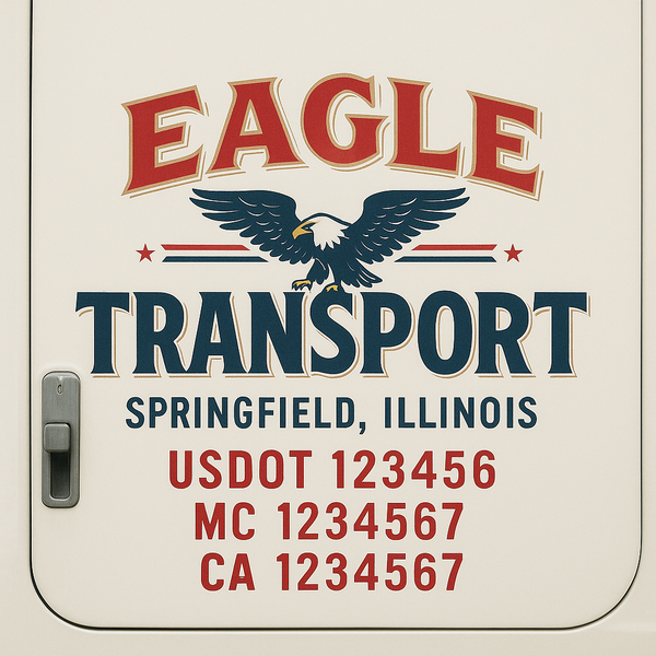 Custom Truck Door Decal Sticker Lettering For Semi-Trucks, Work Trucks, Box Trucks For USDOT Compliance