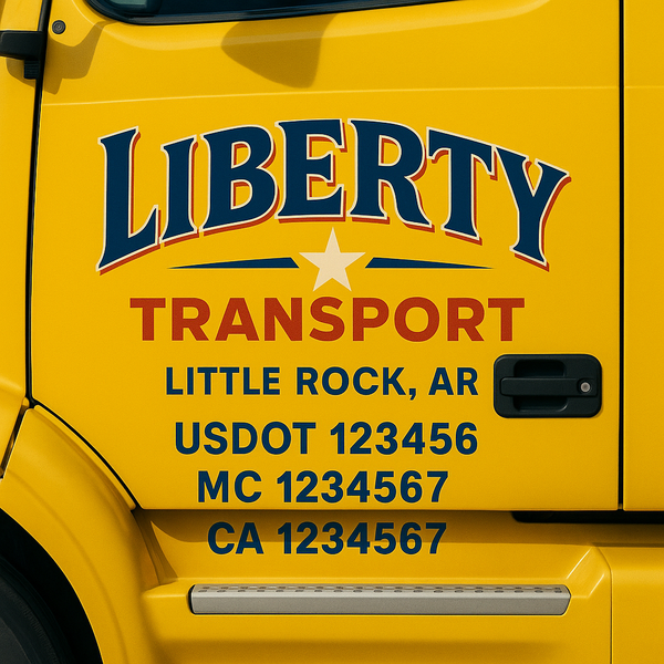 Custom Truck Door Decal Sticker Lettering For Semi-Trucks, Work Trucks, Box Trucks For USDOT Compliance