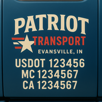Custom Truck Door Decal Sticker Lettering For Semi-Trucks, Work Trucks, Box Trucks For USDOT Compliance