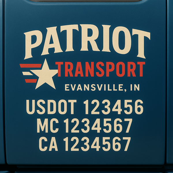 Custom Truck Door Decal Sticker Lettering For Semi-Trucks, Work Trucks, Box Trucks For USDOT Compliance