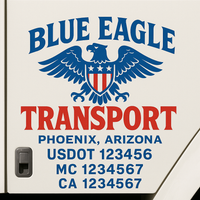Custom Truck Door Decal Sticker Lettering For Semi-Trucks, Work Trucks, Box Trucks For USDOT Compliance