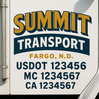 Custom Truck Door Decal Sticker Lettering For Semi-Trucks, Work Trucks, Box Trucks For USDOT Compliance