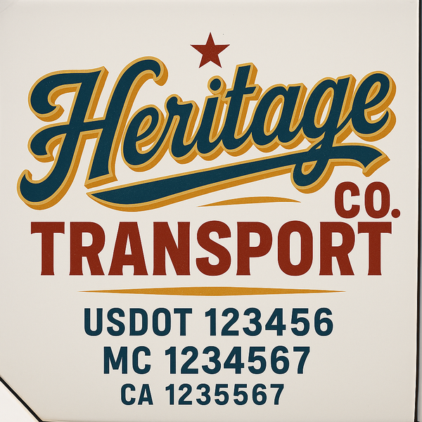 Custom Truck Door Decal Sticker Lettering For Semi-Trucks, Work Trucks, Box Trucks For USDOT Compliance