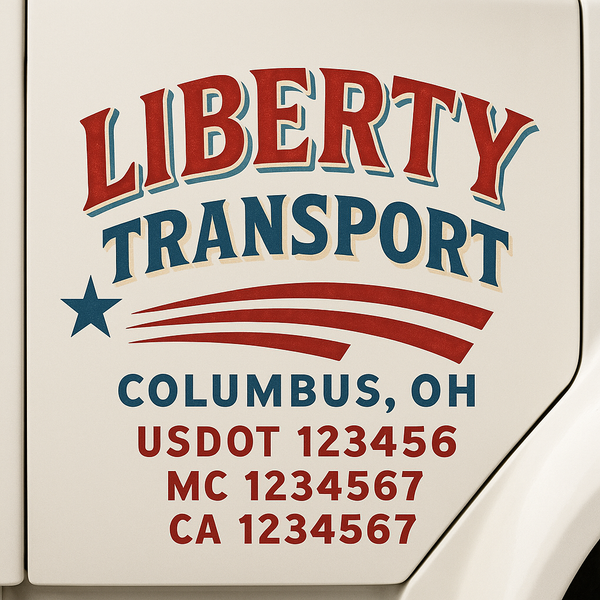 Custom Truck Door Decal Sticker Lettering For Semi-Trucks, Work Trucks, Box Trucks For USDOT Compliance
