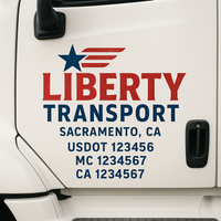 Custom Truck Door Decal Sticker Lettering For Semi-Trucks, Work Trucks, Box Trucks For USDOT Compliance