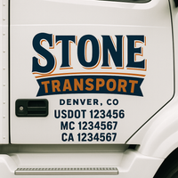 Custom Truck Door Decal Sticker Lettering For Semi-Trucks, Work Trucks, Box Trucks For USDOT Compliance