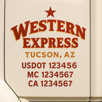 Custom Truck Door Decal Sticker Lettering For Semi-Trucks, Work Trucks, Box Trucks For USDOT Compliance