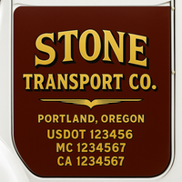 Custom Truck Door Decal Sticker Lettering For Semi-Trucks, Work Trucks, Box Trucks For USDOT Compliance