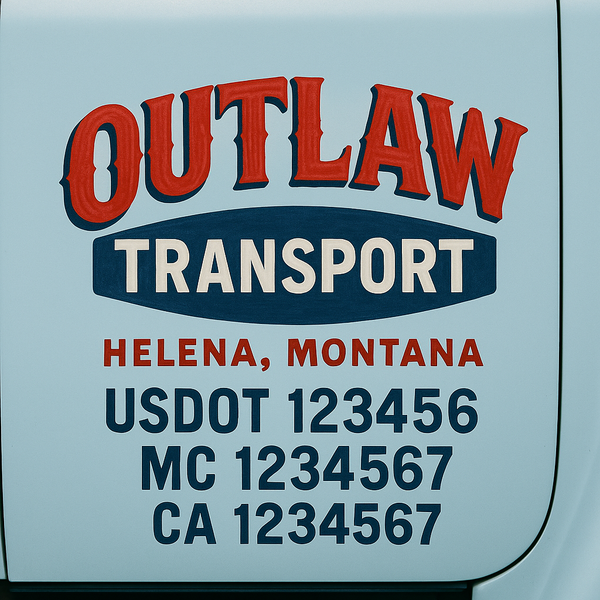 Custom Truck Door Decal Sticker Lettering For Semi-Trucks, Work Trucks, Box Trucks For USDOT Compliance