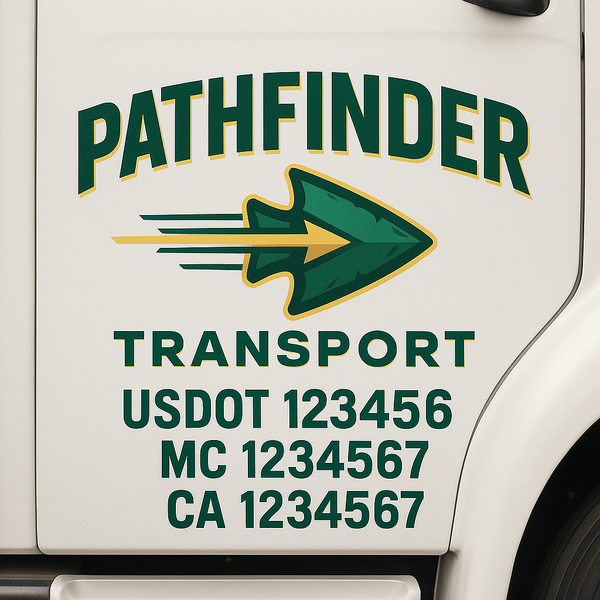 Custom Truck Door Decal Sticker Lettering For Semi-Trucks, Work Trucks, Box Trucks For USDOT Compliance