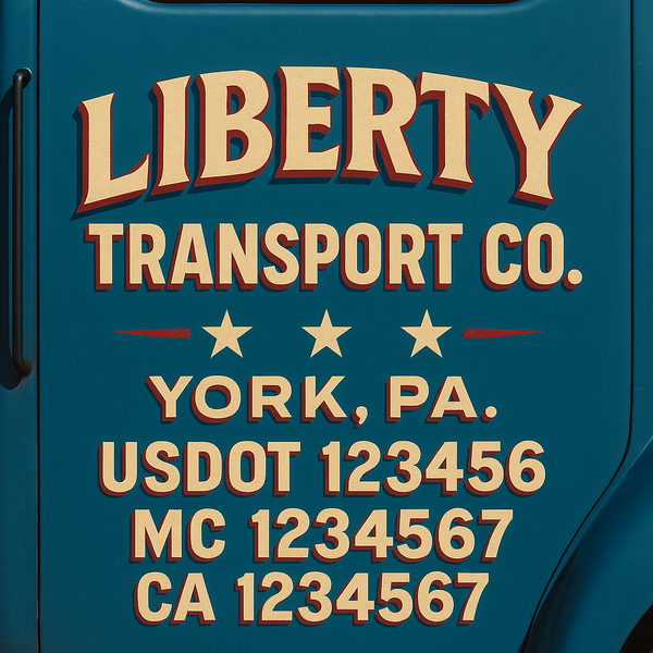 Custom Truck Door Decal Sticker Lettering For Semi-Trucks, Work Trucks, Box Trucks For USDOT Compliance