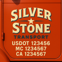 Custom Truck Door Decal Sticker Lettering For Semi-Trucks, Work Trucks, Box Trucks For USDOT Compliance