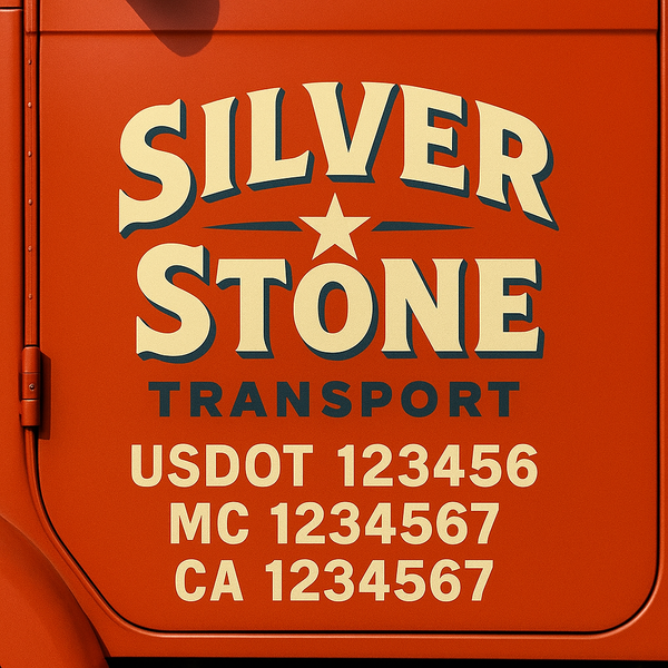 Custom Truck Door Decal Sticker Lettering For Semi-Trucks, Work Trucks, Box Trucks For USDOT Compliance