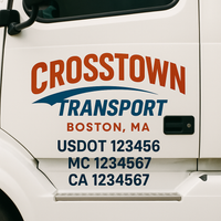 Custom Truck Door Decal Sticker Lettering For Semi-Trucks, Work Trucks, Box Trucks For USDOT Compliance