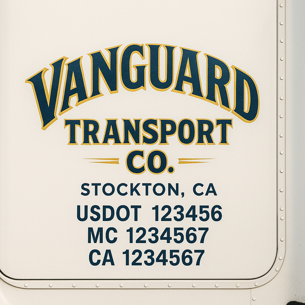 Custom Truck Door Decal Sticker Lettering For Semi-Trucks, Work Trucks, Box Trucks For USDOT Compliance