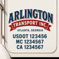 Custom Truck Door Decal Sticker Lettering For Semi-Trucks, Work Trucks, Box Trucks For USDOT Compliance